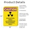 Signmission Radiation & Laser Sign, 24 in H x 18 in W, Plastic, Rectangle OS-2PACK-CR-P-1824-V-10250 - alternate 2